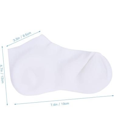 minkissy 1 Pair Protective Socks Silicone Socks Moisturizing Socks Silicone Heel Socks Foot Exfoliator Sock Spa Socks Sebs White Anti Dry Sock Foot Care Sock for Rough Skin Foot - Buy Online on GoSupps.com