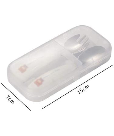 Children's Stainless Steel Spoon Baby Food Supplement Soup Spoon Card Tableware Set White - Buy Online on GoSupps.com