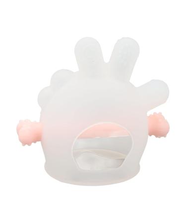 Soothing Food-Safe Silicone Tooth Toys for Babies | BPA-Free Transparent Pink Baby Cubes with Handle - Buy Online on GoSupps.com