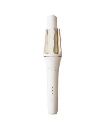 32mm Ionic Automatic Curling Iron Rotating Hair Crimper Wand Temperature Adjustable Fast Heating Korean Wave Waver Hair Tool for Women/Home Use(White)