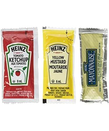 Heinz Ketchup Heinz Mustard & Heinz Mayonnaise packets (50 of each) - Buy Online on GoSupps.com