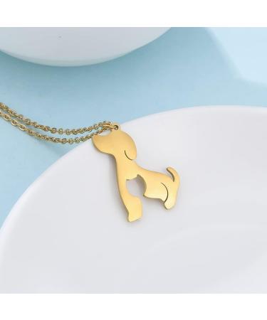 TEAMER Stainless Steel Pet Pendant Necklace - Cute Dog Cat Horse Fox Jewelry for Women - Durable & Stylish - Buy Online on GoSupps.com