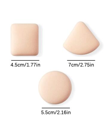 Ucunjia 3er-Pack MakeUp Sponges | Damp & Dry Cotton Puffs - Triangle Circle Square - Enhance Your Makeup Routine - Buy Online on GoSupps.com