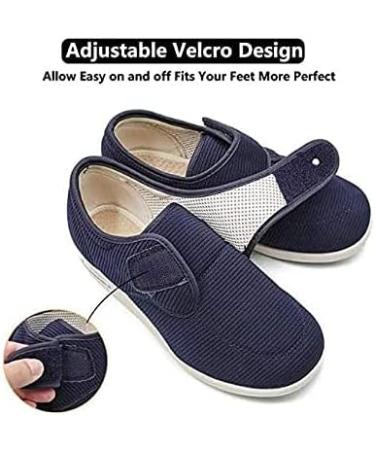 youyun Womens Diabetic Walking Shoes | Comfort for Seniors | Swollen Feet Edema 9-9.5 Wide Blue - Buy Online on GoSupps.com