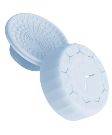 SOLUSTRE Makeup Brush Cleaner Silicon Makeup Brush Cleaning Tool Cosmetic Brush Cleaning Pad with Color Removal Sponge 2 in 1 Cleaner Box for Dry Brush Color