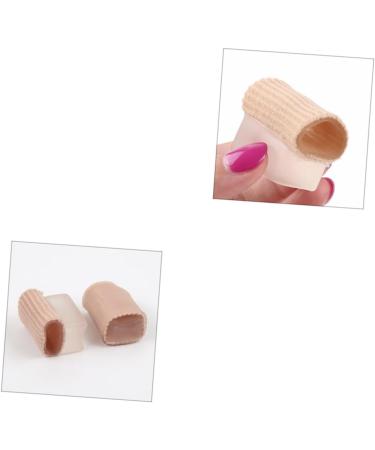 Silicone Gel Toe Tubes - Medium Khaki, Cuttable & Comfortable Toe Separator for Bunion Relief and Toe Alignment - Buy Online on GoSupps.com