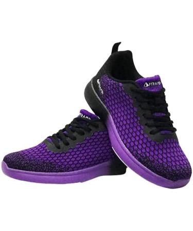 Pyramid Women's Path Lite Bowling Shoes 7.5 Black/Purple - Seamless Mesh Design - Buy Online on GoSupps.com