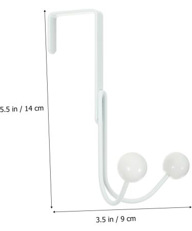CIYODO 2pcs Double Hook Towel Rack Coat Hangers Metal Coat Hanger Hooks Hanging Hook Wall Mount Nail 14x9cm White - Buy Online on GoSupps.com