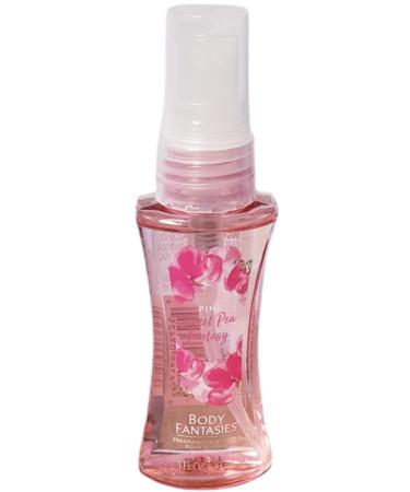 1) 1fl oz/29ml. Pink Sweet Pea Fantasy Fragrance Body Spray