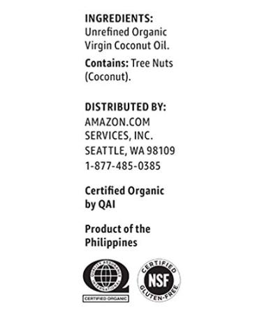 Happy Belly Organic Virgin Coconut Oil 30 fl oz - Amazon Brand - Buy Online on GoSupps.com