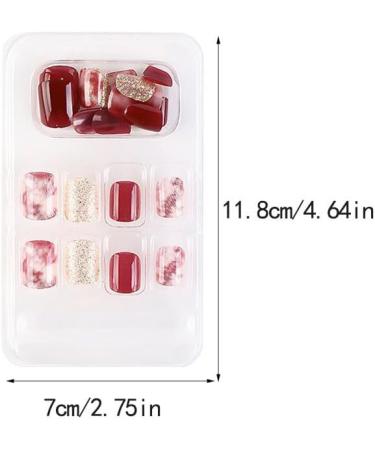 dijiusidy False Nail Perfect Matching Simple to Wear Fingernail Full Coverage Press Type Strong Viscosity Adjustable Paster Type 20 F741 Type 20 F741 - Buy Online on GoSupps.com