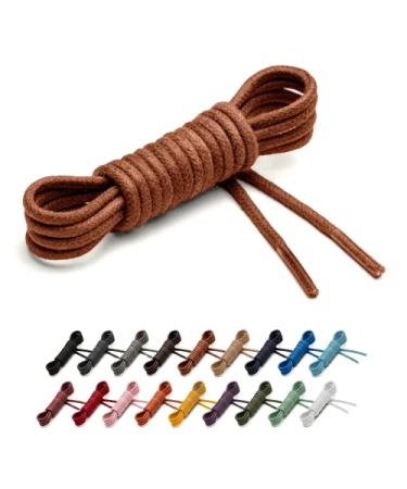 Benchmark Basics Round Waxed Cotton Shoe Laces - 2mm (5/64) Width - 27, 30, 33, 36 & 39" - Available in 18 Colors 30 inches Walnut