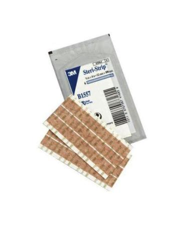 3M Steri-Strip Blend Tone Skin Closures 1/2"x4" Non-Reinforced Tan 6/pk B1557 6 Count (Pack of 1)