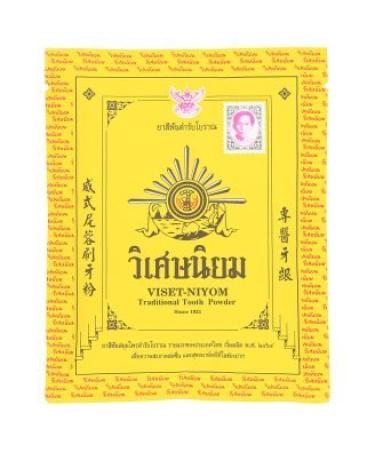 2 X 40g Viset Niyom Traditional Toothpaste Powder Thai Amazing of Thailand