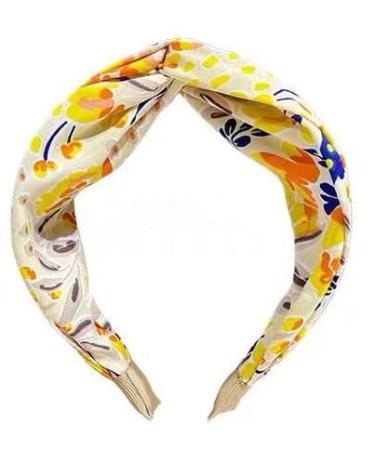 Chicmo 2-Pack Floral Twist Headbands - Fashion Fabric Hairbands for Face Wash, Travel, Vacation, Shopping - Buy Online on GoSupps.com