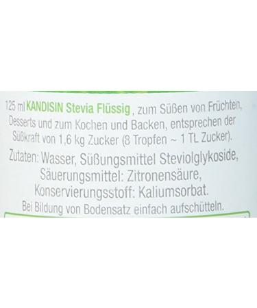 Kandisin Stevia Liquid 125 ml - Natural Zero-Calorie Sweetener for International Shipping - Buy Online on GoSupps.com