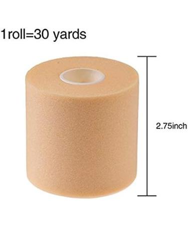 M-Aimee 3 Pieces Foam Underwrap Sports Pre-wrap Athletic Tape 2.75 Inch by 30 Yards (Beige) - Buy Online on GoSupps.com