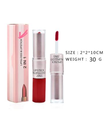 ICATHUNY 2 In 1 Matte Lipstick & Lip gloss (Pink 09) | Long Lasting, Highly Pigmented, Waterproof Formula for Women and Girls - Buy Online on GoSupps.com