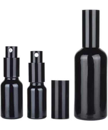 Zeoabsy 4-Pack 10ml Shiny Black Glass Spray Bottles with Funnel - Refillable Atomizer for Travel & DIY - Buy Online on GoSupps.com