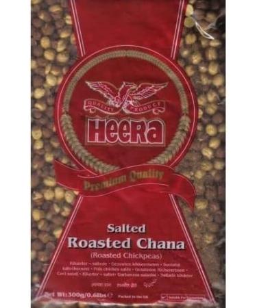 Heera Salted Roasted Chana (Red) 300g (Pack of 2)| Loaded With Health Benefiting Propertie | Inhibits Overeating And Keeps Hunger Pains At Bay | Can Be Prepared Variety Of Dishes - Buy Online on GoSupps.com