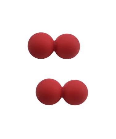 Healeved 2st massage roller Operasy massage ball Self-massage peanut Massage muscle roller silicone gag foot massage double massage peanut lacrosse peanut ball yoga fascia ball fitness