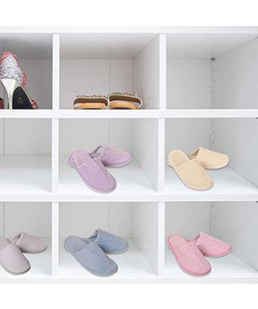 5 Pairs Disposable Hotel Slippers - Universal Size High Quality Anti-Slip Coral Fleece - Perfect for Guests & Parties | White | EU 40/41 - Buy Online on GoSupps.com