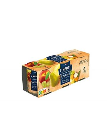 ST MAMET Cocktail De Fruits - M lange de Fruits Exotiques en Sirop L ger - 375g - Id al pour Desserts et Cocktails. - Lot De 4 - Vendu Par Lot