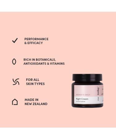 Women's Daily Night Cream 50ml - Enrich & Hydrate with Vitamins B3 B5 Ginseng & Cranberry | Natural Vegan Skincare - Buy Online on GoSupps.com
