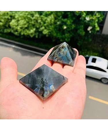 1pc 50mm Natural Polished Crystal Stone Gemstone Carving Labradorite Pyramid Chakra Reiki Balancing - Buy Online on GoSupps.com