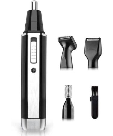 USB Rechargeable 4-in-1 Ear and Nose Hair Trimmer Kit - Portable Electric Eyebrow Shaper with Push The Switch Up and Down Ideal for Grooming Razor One Color