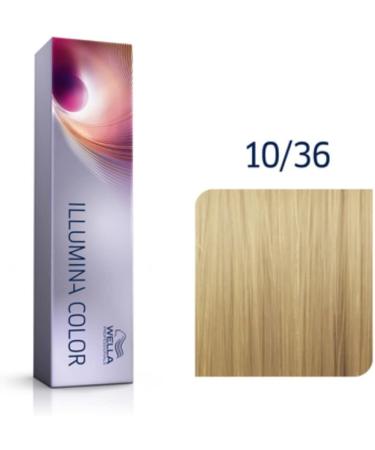Wella Illumina Color 10/36 Lightest Gold Violet Blonde 60ml - Pack of 1 - Buy Online on GoSupps.com