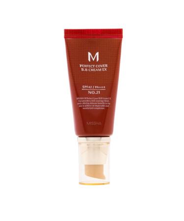 Missha M Perfect Cover BB Cream EX SPF42 PA+++ 50 ml No.25: High Coverage BB Cream with Sun Protection, for a Natural and Even Finish.