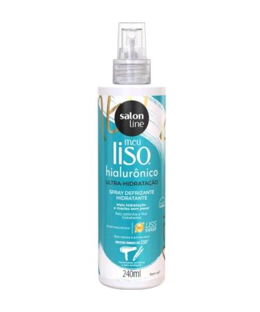 Salon Line - Linha Tratamento (Meu Liso) - Defrizante Spray Protetor Termico Spa Capilar Acido Hialuronico 240 Ml - (My Straight - Hyaluronic Acid Hair Spa Thermal Protector Antifrizz Spray 8.1 Fl Oz)