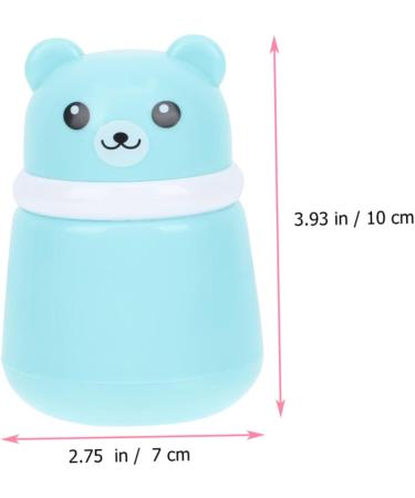 POPETPOP 2pcs Body Powder Box Small Containers Body Talcum Lovely Bear Baby Powder Case Child Cartoon Bracket Blue 10x7cm - Buy Online on GoSupps.com