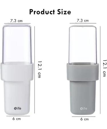 Travel Toothbrush Case for Regular & Electric Brushes - Large Capacity Hygiene Organizer for Oral-B, Philips, Toothpaste, Shaver, Towels - Ideal for Business & Personal Travel- Grey - Buy Online on GoSupps.com