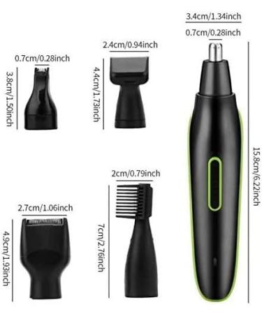 4-in-1 Nose Hair Trimmer for Men - USB Rechargeable Waterproof Ear & Eyebrow Clipper for Travel & Family Use - Buy Online on GoSupps.com