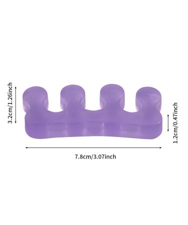 Movkzacv Silicone Toe Spreaders - 2 Pairs for Foot Care Nail Polish & Toe Correction - Pink & Purple - Buy Online on GoSupps.com