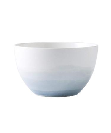 GAXQFEI Snack Bowls-Gradient Salad Bowl Gradient Salad Bowl Fruit Bowl Soup Porridge Bowl Hand Painted Kitchen Restaurant 400Ml Non-Slip Bottom Gray