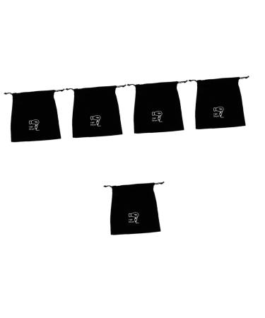 FOMIYES 5pcs travel bag for hair styling tools blow dryer hair dryer bag drawstring 26.00X23.00X0.50CMx5pcs Blackx5pcs