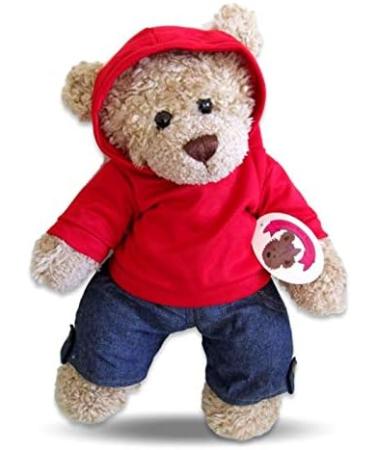 Teddy Bear Clothes Hooded Jeans Outfit - Red | Fits Build a Bear Teddies - Buy Online on GoSupps.com
