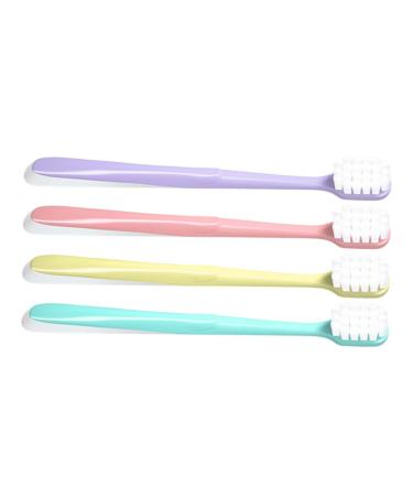 Healvian 4 pieces toothbrush set made of soft cotton Sortily toothbrush Complete deep cleaning travel toothbrush children's toothbrush toothbrush expand adult toothbrush clean stock