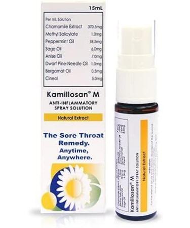Kamillosan M Spray 15ml with Chamomile and Essential Oils - Pack of 2 - Buy Online on GoSupps.com