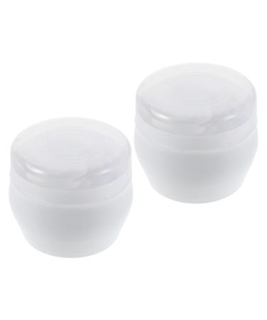 PLAFOPE Lot de 2 Pots de Poudre B b Blancs avec Houppettes Douces Distributeur de Poudre de Voyage Compact et tui de Rangement L ger pour Soins Corporels et Usage Quotidien