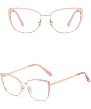 Buy Kachawoo Blue Light Blocking Glasses - Retro Cat Eye Design in Pink Gold for Women | Anti-Blue Light Eyeglasses - Buy Online on GoSupps.com