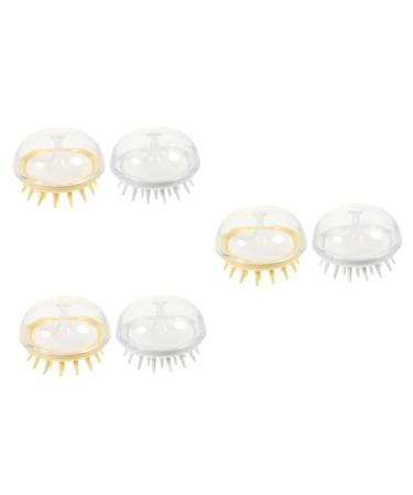 Frcolor 6 Stk Shampoo brush head massage brush Hair massage device hairbrush hairbrush hand massager portable hair shampoo scrubber hair scalp massage cleaner TPR 8x8x5cmx3pcs different colors x 3 pieces