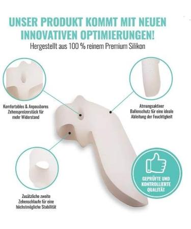 Magictes Hallux Valgus Day & Night Set | 2 Rails + 2 Toe Spreaders 2.0 + Free eBook | Quick Pain Relief for Bunions - Buy Online on GoSupps.com