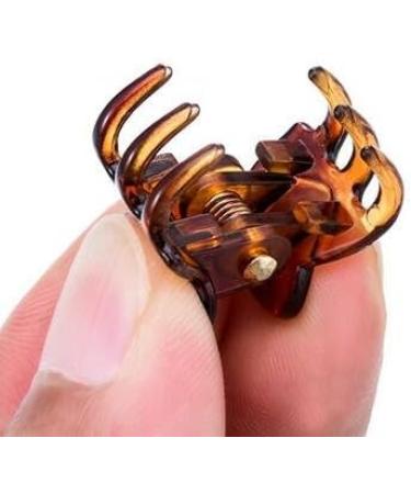 12PCS Mini Small Plastic Hair Clips Claws Pins Clamps Hairpin for Girls Kids Women Coffee Color - Buy Online on GoSupps.com