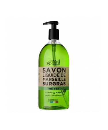 MKL Green Nature Savon Liquide de Marseille Th Vert 1L Pour Peau Normale