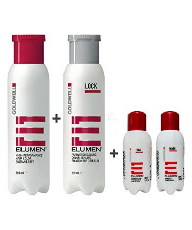 Goldwell Elumen Hair Color RR all Red 200ml + 250ml Lock Sealant + 50ml Wash Shampoo + 50ml Treat Intensive Care