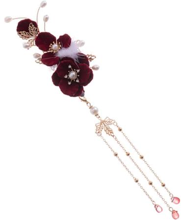 Beaupretty Plush Ball Hairpin antique ball clip jewels for women girl gems for women flower womens headpiece for women dangle tassel Hanfu Hair Accessories - Buy Online on GoSupps.com
